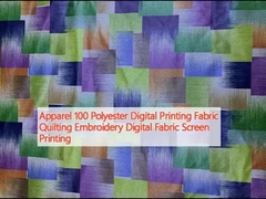 Quần áo 100 Polyester in kỹ thuật số vải Quilting thêu vải kỹ thuật số in màn hình